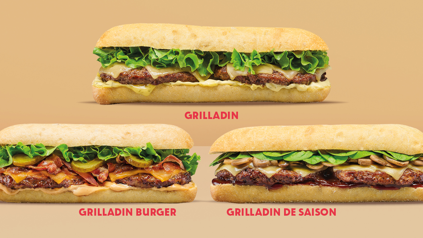 3 sandwichs pris en photo en gros plan